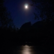 při našem cyklovýletu jsme spali u řeky Salzach a naskytla se mi nádherná podívaná na měsíc